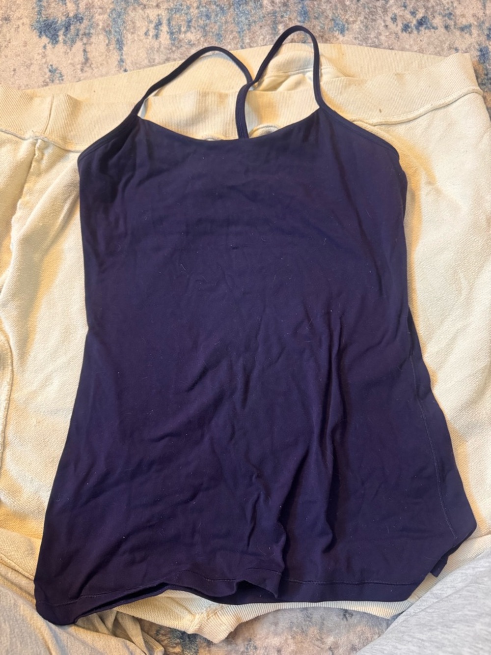 lululemon athletica Dark purple power y yoga tank top